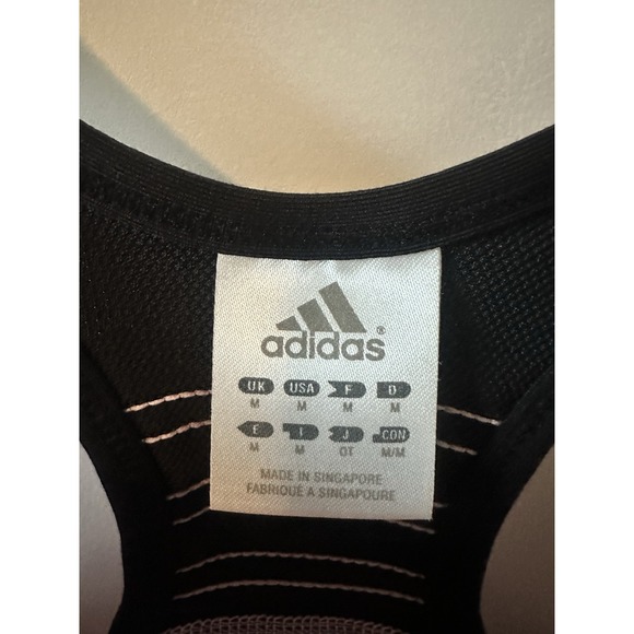 Adidas Pink Black Sports Bra Medium - Picture 2 of 3